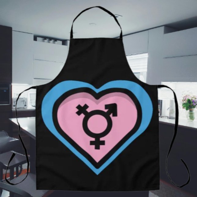 Heart of Trans Pride Apron (Creator Uploaded)