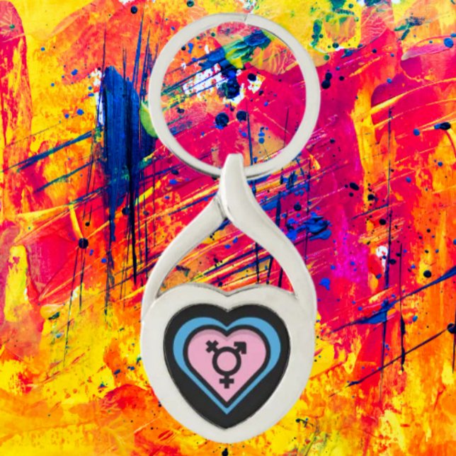 Heart of Trans Pride Keychain (Creator Uploaded)