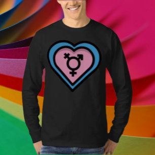 Heart of Trans Pride Long Sleeve Shirt