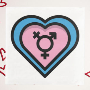 Heart of Trans Pride Napkins