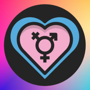 Heart of Trans Pride Paper Coaster