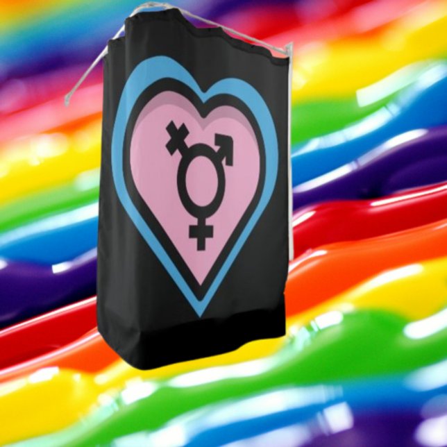 Heart of Trans Pride Shower Curtain (Creator Uploaded)