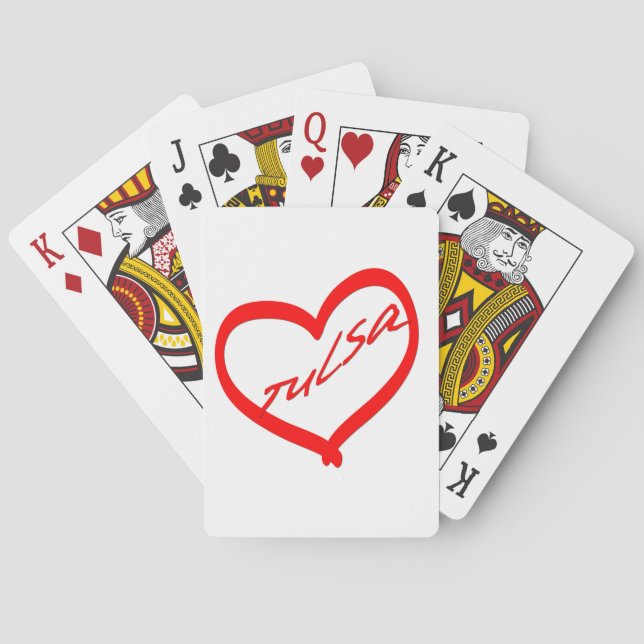 Heart of Tulsa Playing Cards, Standard Index faces Playing Cards (Back)