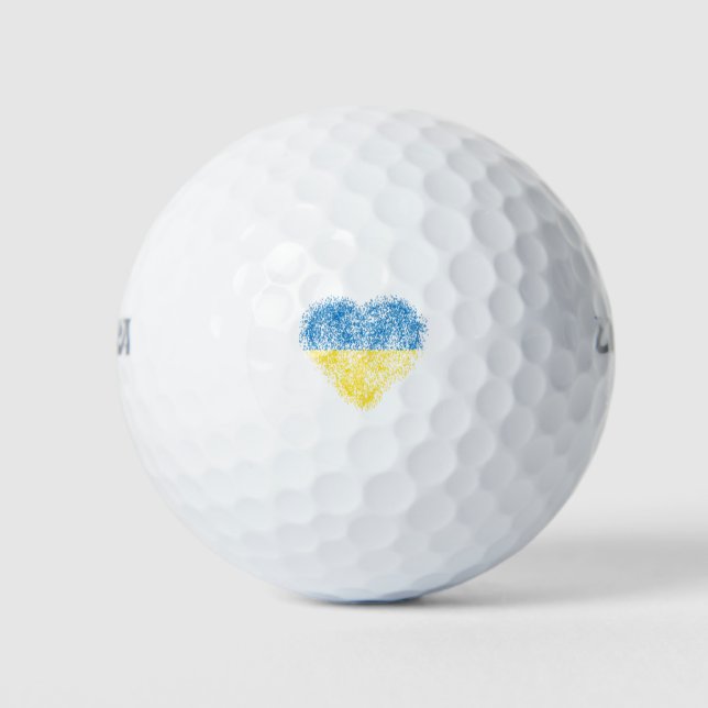 Heart of Ukraine Golf Balls (Front)