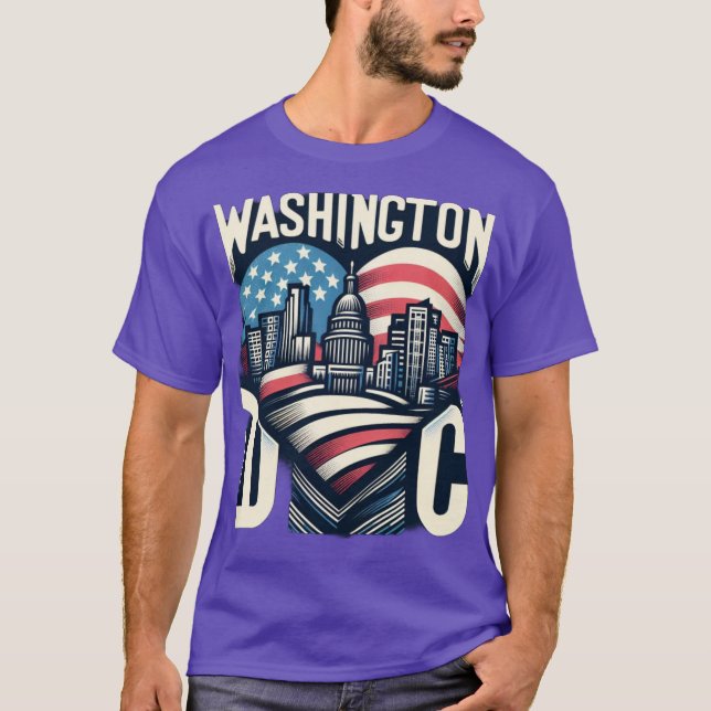 Heart of Word Washington DC T-Shirt (Front)
