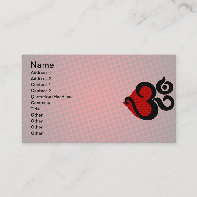 Heart Om Business Cards (Front)