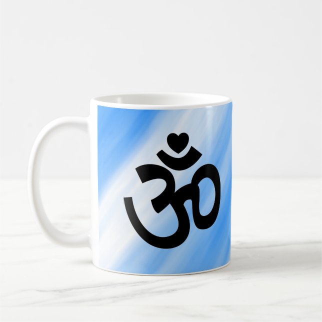 Heart Om Sign - Mug for Yoga Lovers (Left)