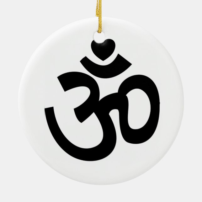 Heart Om Sign - Yoga Ornament (Back)