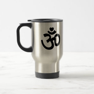 Heart Om Sign - Yoga Travel Mug