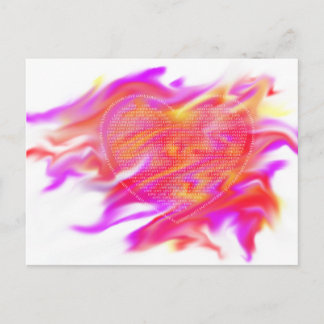 Heart On Fire Postcard