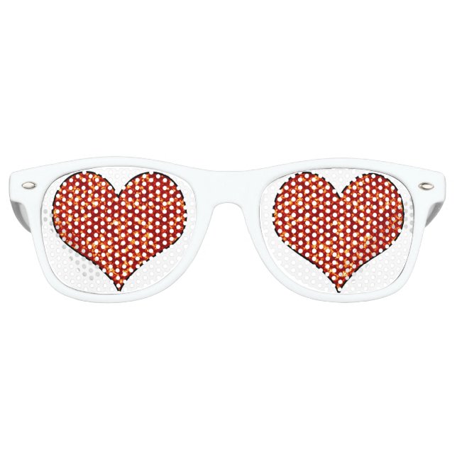 Heart on Fire Retro Sunglasses (Front)