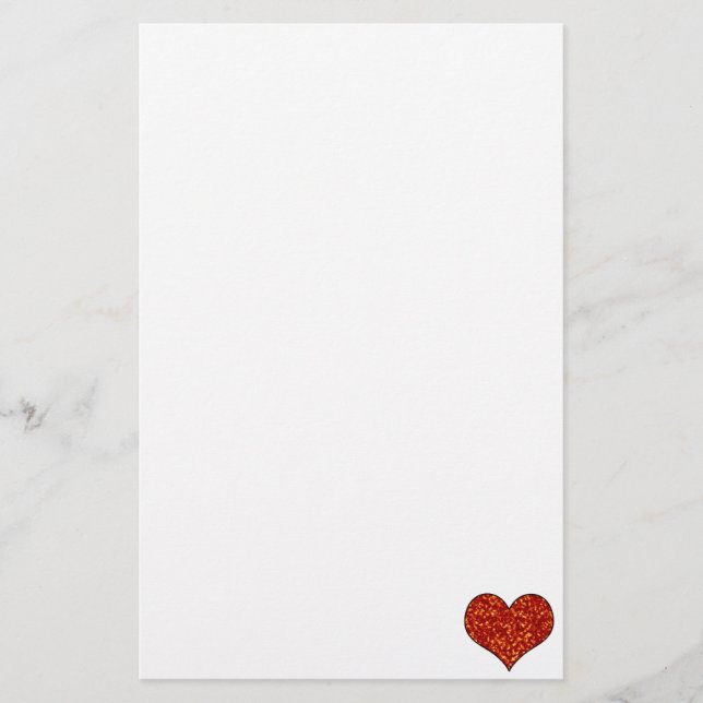 Heart on Fire Stationery (Front)