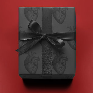 Heart on Grey    Wrapping Paper