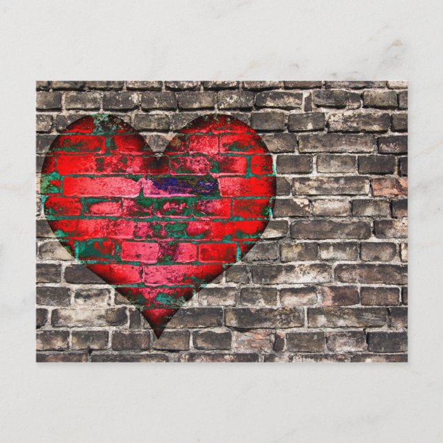 Heart On The Wall Postcard (Front)