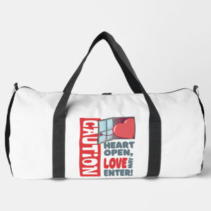 Heart open, love may enter (Valentine's Day) Duffle Bag