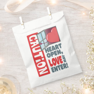 Heart open, love may enter (Valentine's Day) Favour Bags
