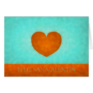 Heart orange Happy watercolor San Valentin