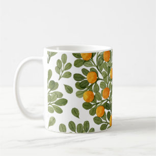 Heart Oranges: Green Branches Love. Coffee Mug