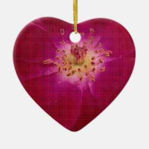 Heart Ornament from an Amazing Checked Rose
