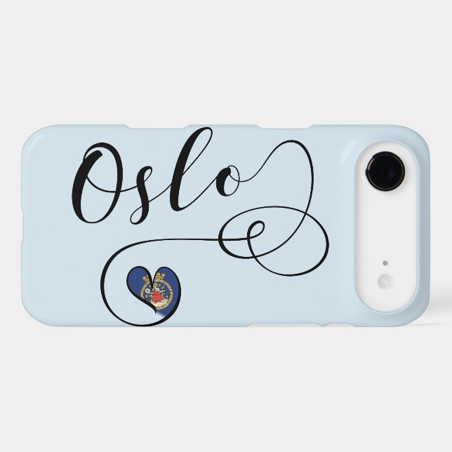 Heart Oslo Mobile Phone Case, Norway Case-Mate iPhone Case (Back (Horizontal))