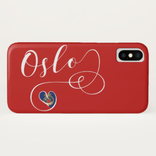Heart Oslo Mobile Phone Case, Norway iPhone X Case