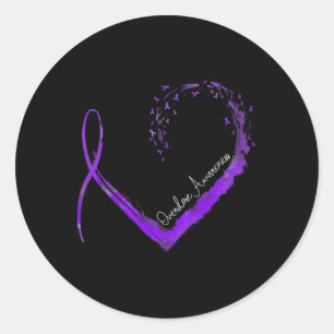 Heart Overdose Awareness Classic Round Sticker