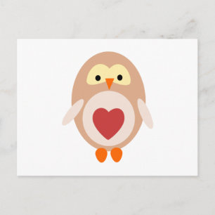 Heart Owl Postcard