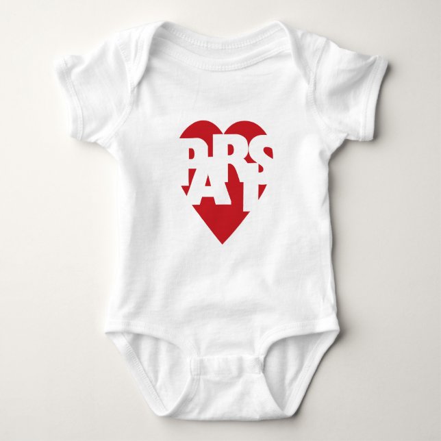 Heart Paris Baby Bodysuit (Front)
