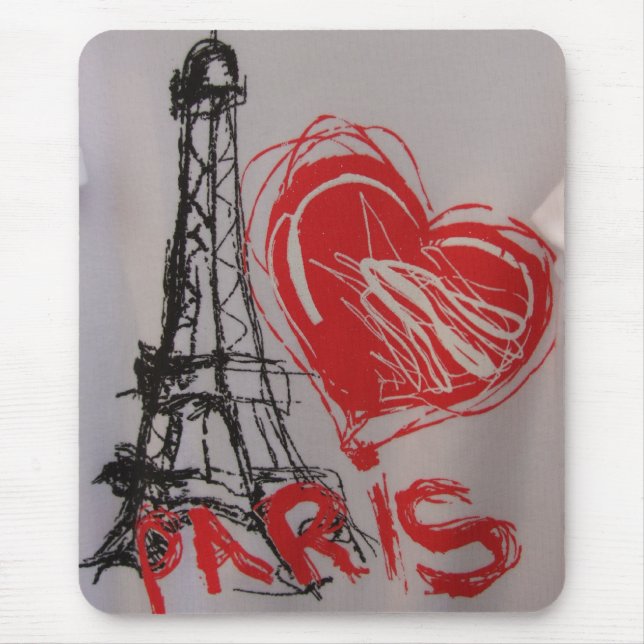 Heart Paris Mousepad (Front)