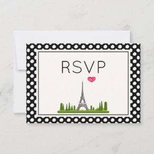 Heart Paris with Eiffel Tower RSVP