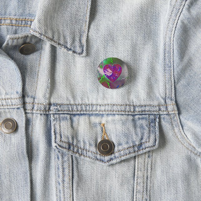 Heart Party 3 Cm Round Badge (In Situ)