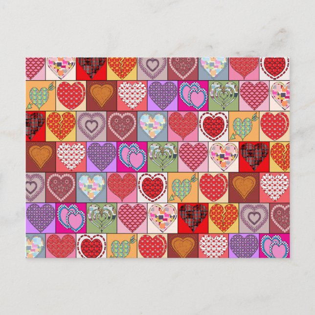 HEART PATCHES POSTCARD (Front)