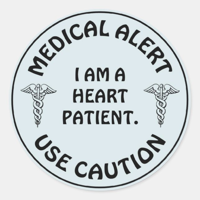 HEART PATIENT CLASSIC ROUND STICKER (Front)