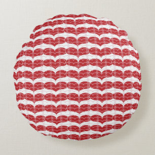 Heart pattern 2 round cushion