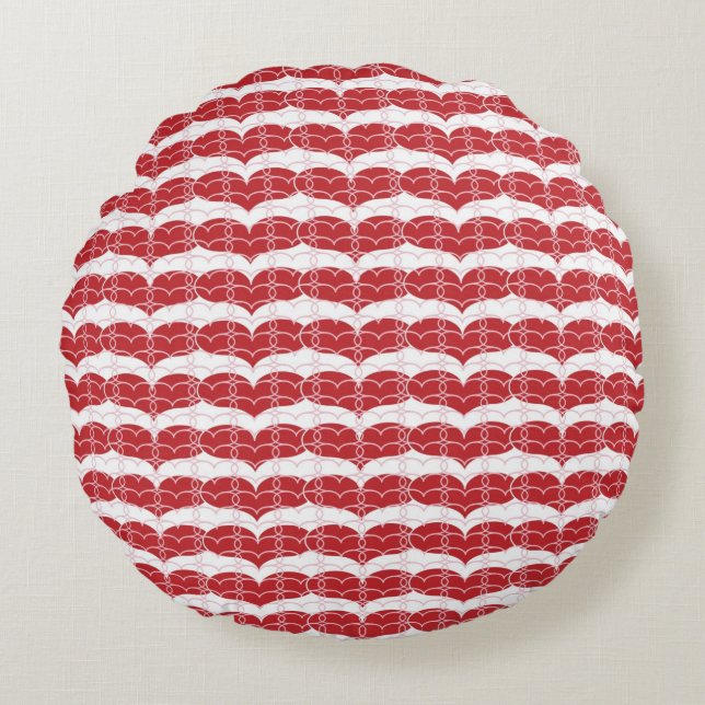 Heart pattern 2 round cushion (Front)