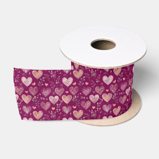heart pattern 2 satin ribbon