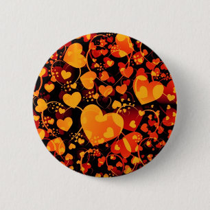 HEART pattern ART 8 6 Cm Round Badge
