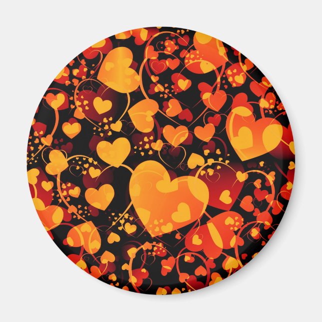 HEART pattern ART 8 Magnet (Front)