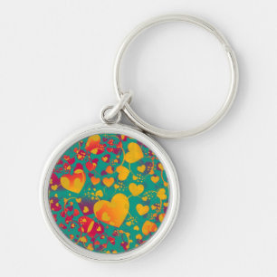 HEART pattern ART 9 Key Ring