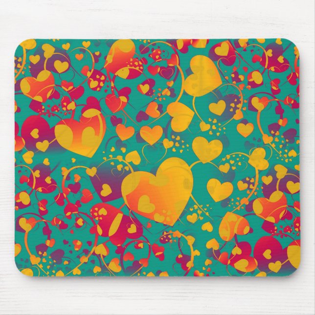HEART pattern ART 9 Mouse Mat (Front)