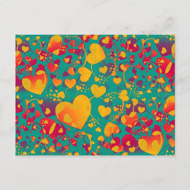 HEART pattern ART 9 Postcard (Front)