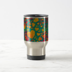 HEART pattern ART 9 Travel Mug