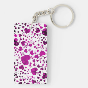Heart Pattern ARTs - make your own background Key Ring