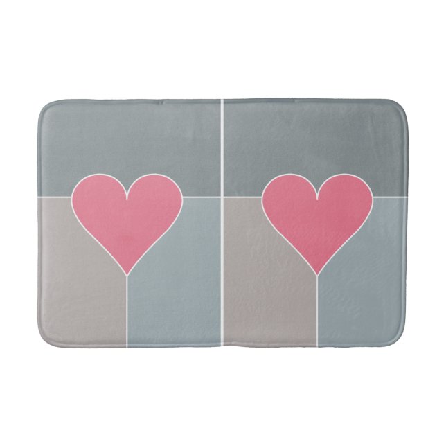 Heart Pattern bath mats (Front)