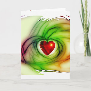 Heart Pattern Blossom Flower Orchid Love Destiny Thank You Card