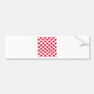 Heart Pattern Bumper Sticker
