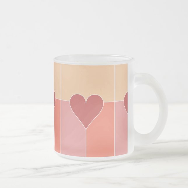 Heart Pattern custom monogram mugs (Right)