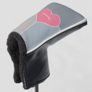 Heart Pattern custom monogram putter cover