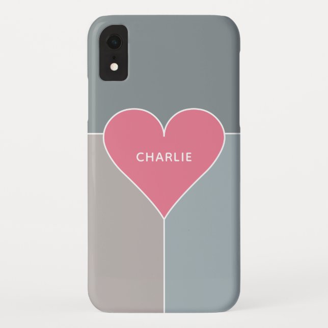 Heart Pattern custom name phone cases (Back)