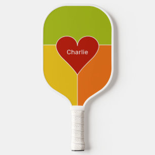Heart Pattern custom name Pickleball Paddle